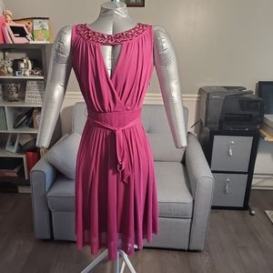 Midi dress with open back. Size S.